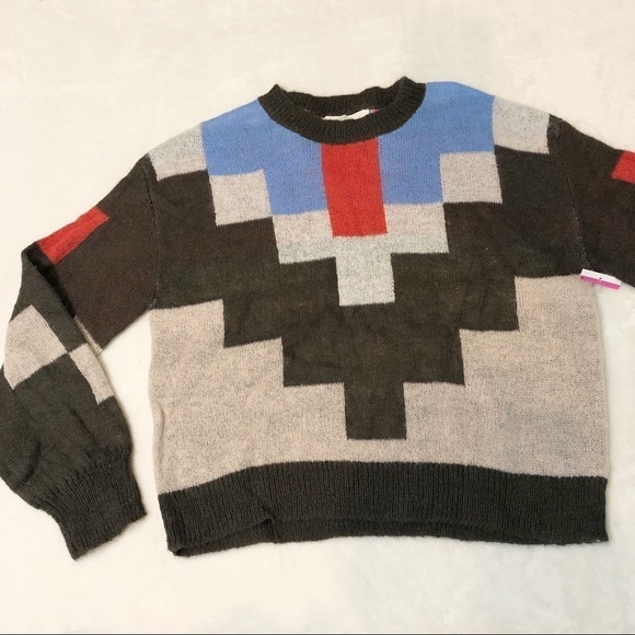 Treasure & Bond Multi Color Knit Pixel Sweater - Picture 1 of 5